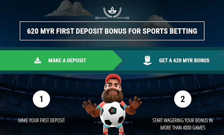 22Bet 620 MYR first deposit bonus for sports betting