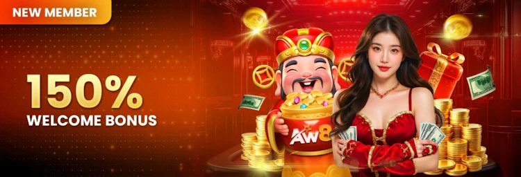 AW8 150% welcome bonus for new members