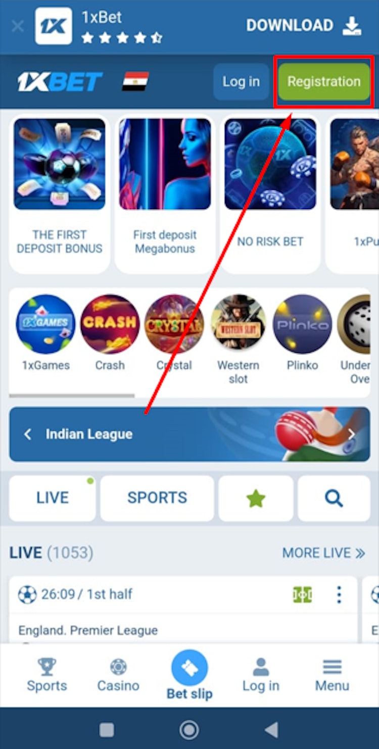 زيارة الموقع الرسمي 1xbet في مصر