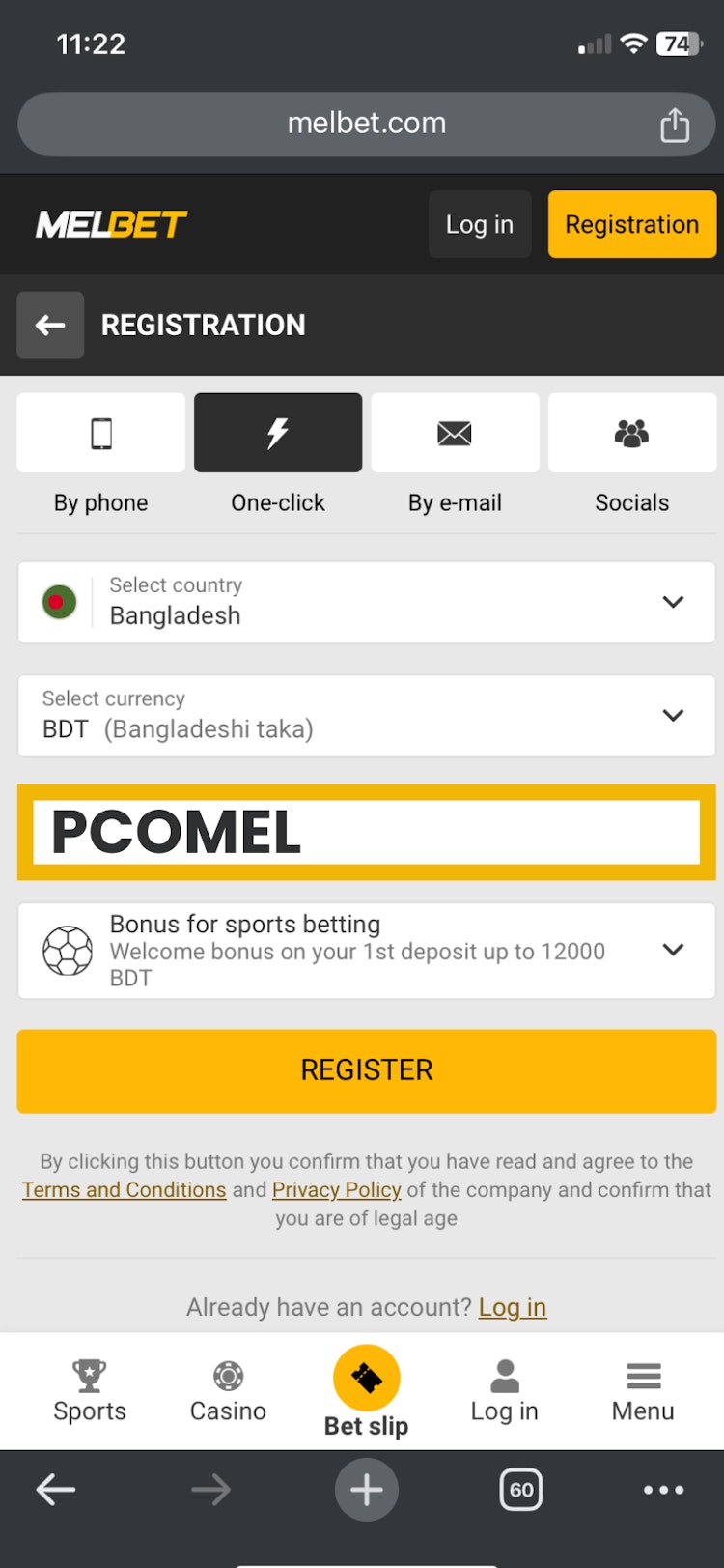 Melbet Bangladesh promo code