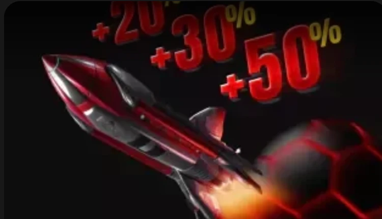  A rocket with % boosts