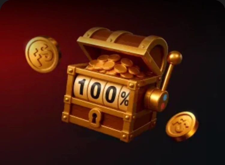  A chest showcasing the casino welcome bonus at Megapari