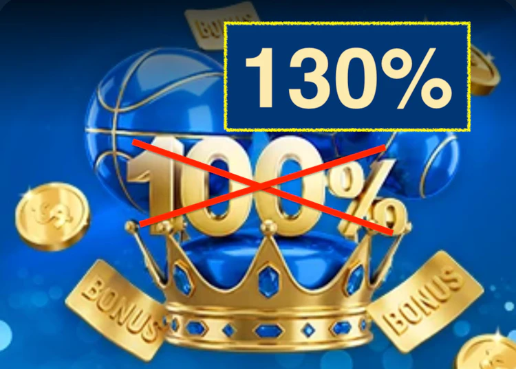  100% is crossed out and 130% is shown for the Pro1Bet promo code.