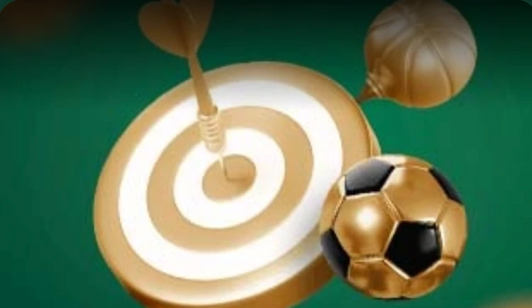  A dart in the middle of a dart board, showing you can win.