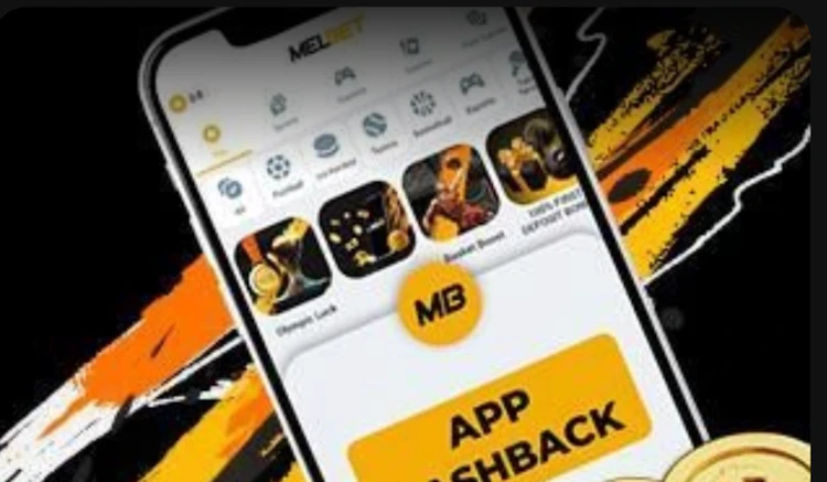  A mobile phone with the Melbet app open