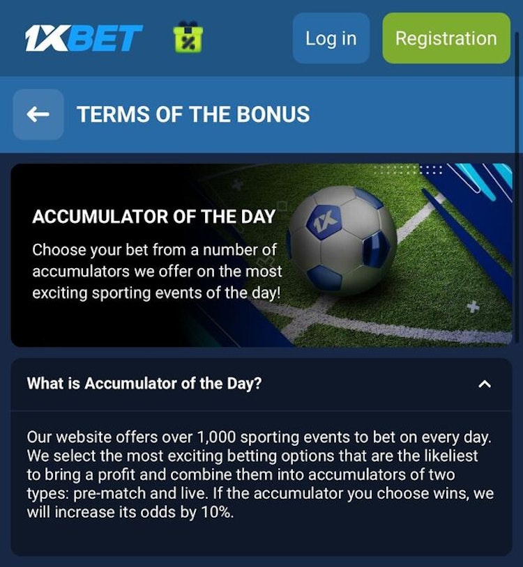 1xbet football bonus
