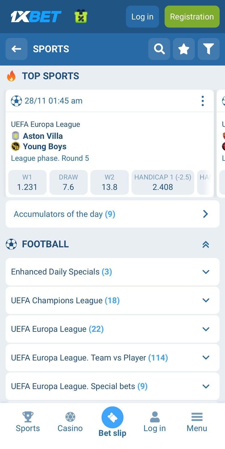 1xbet football