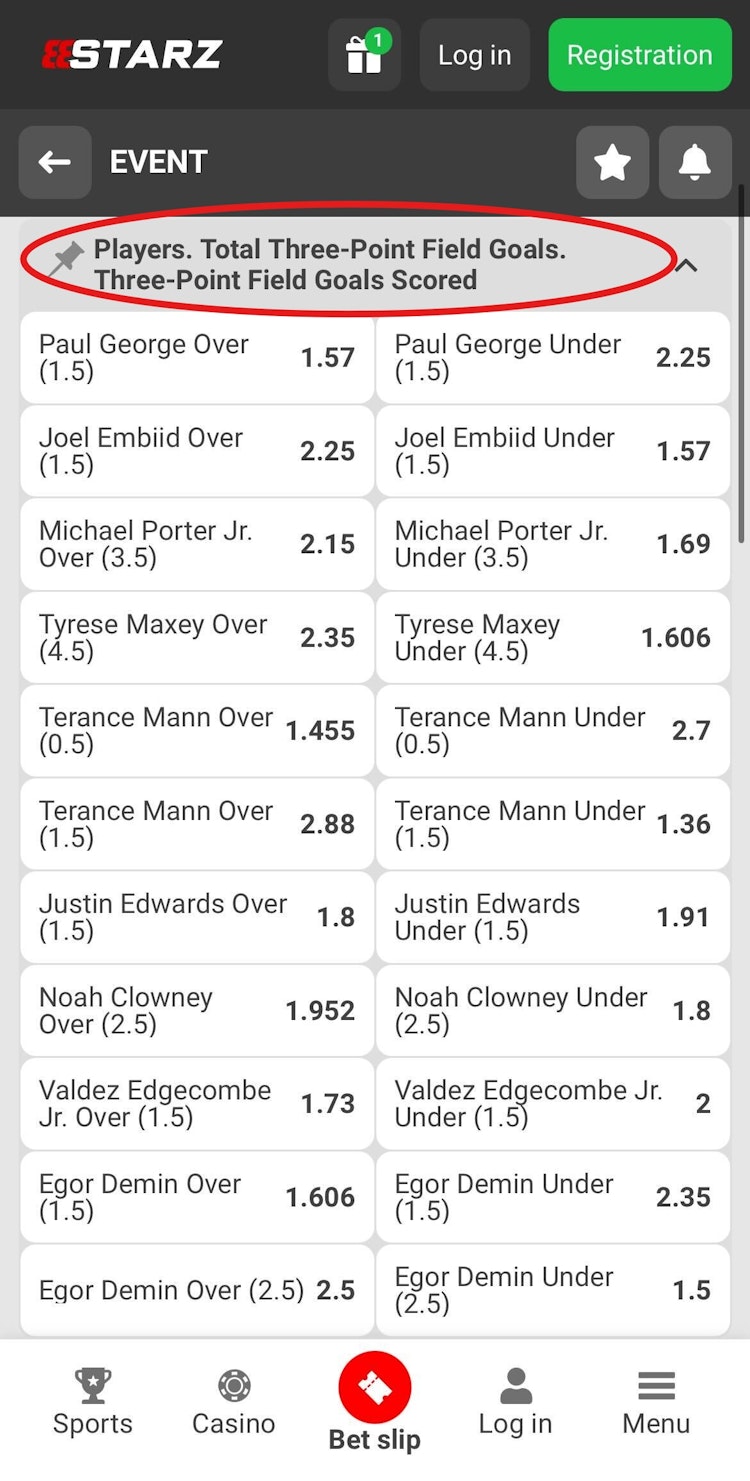 888starz 3-pointers Made