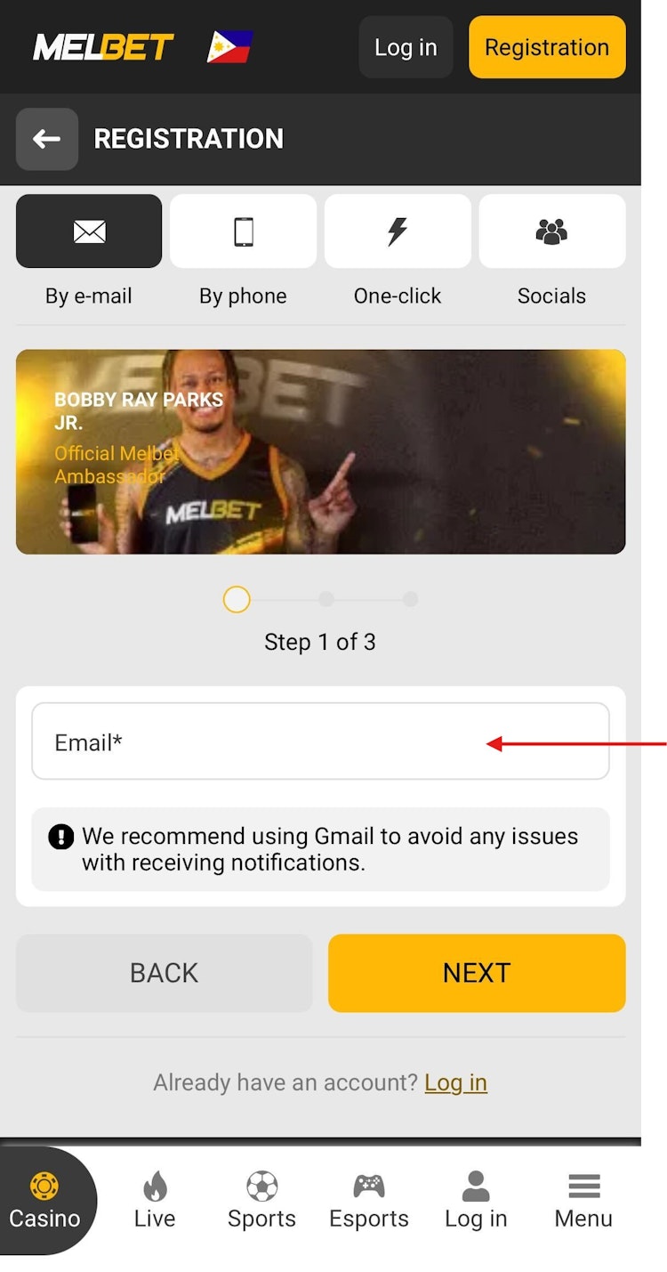 Melbet Registration 3