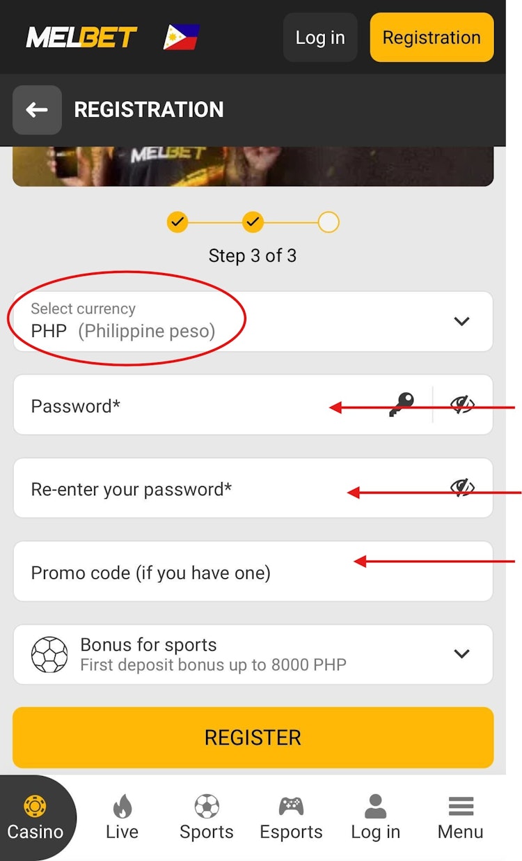 Melbet Registration 5