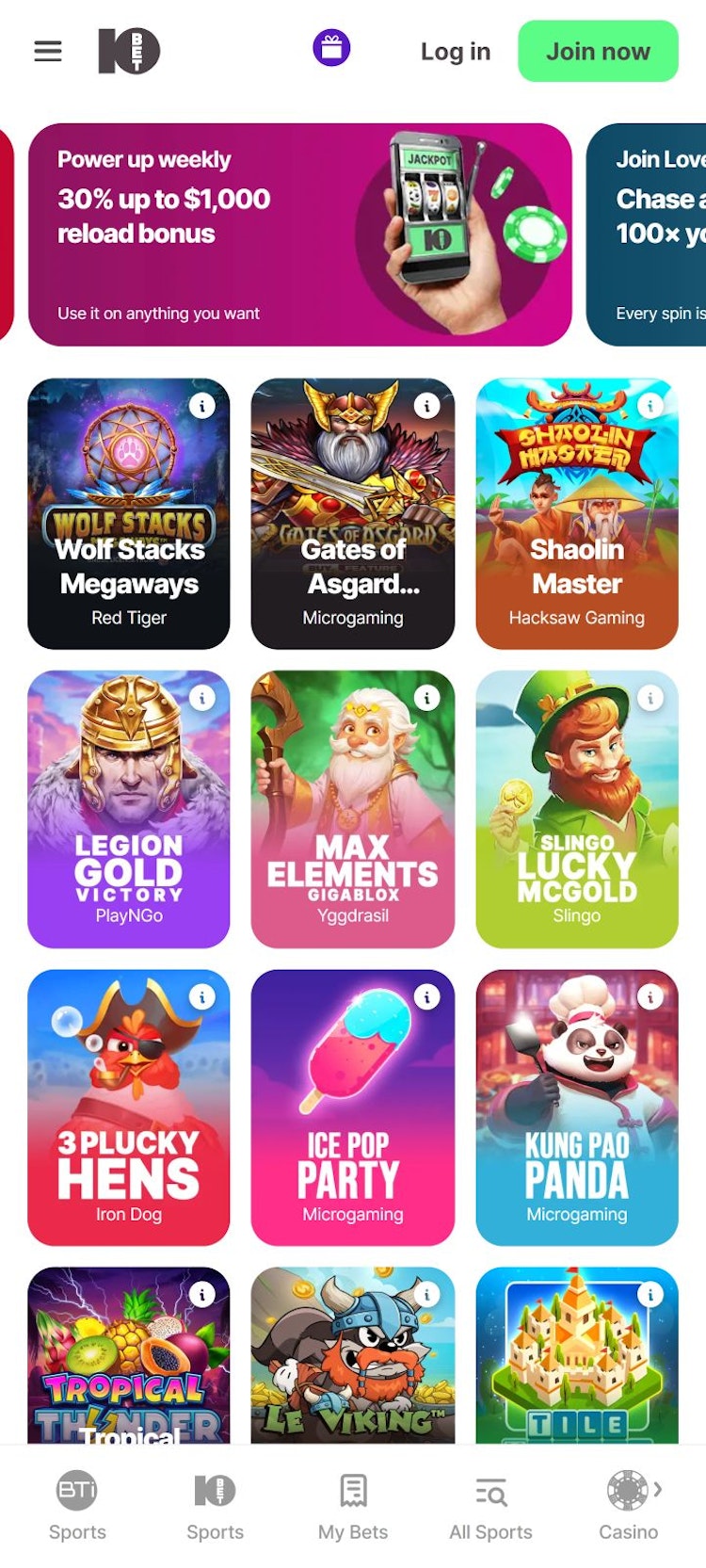 10bet slots