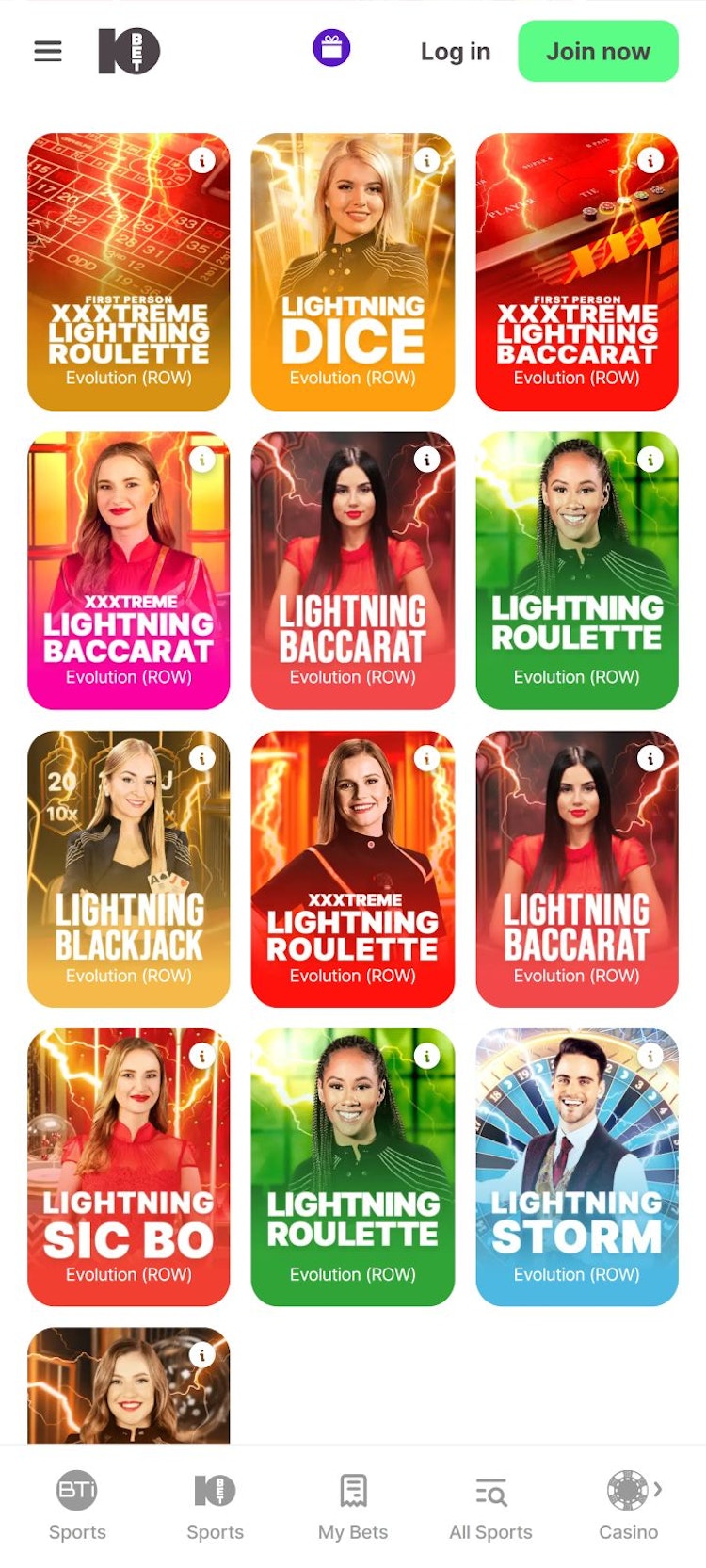 10bet live casino