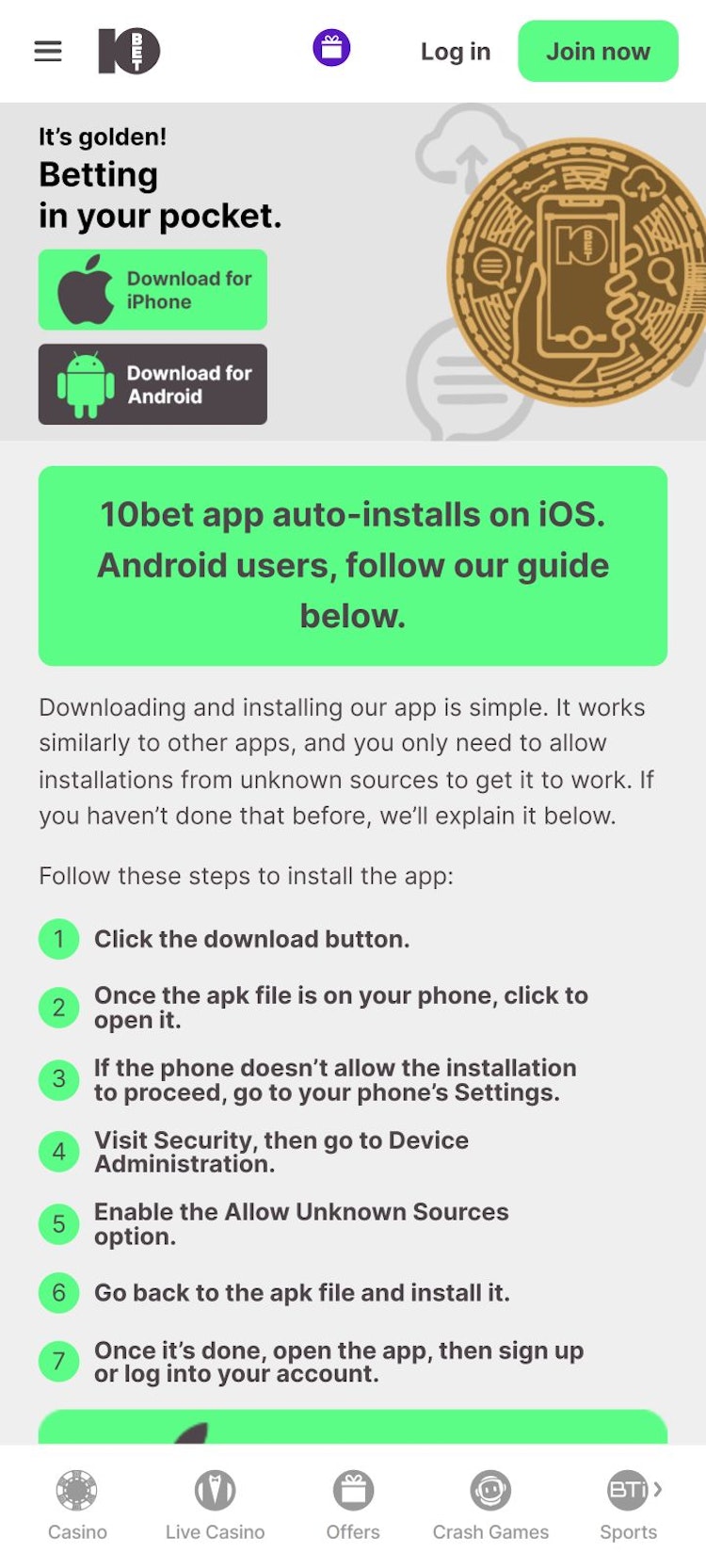 10bet mobile apps