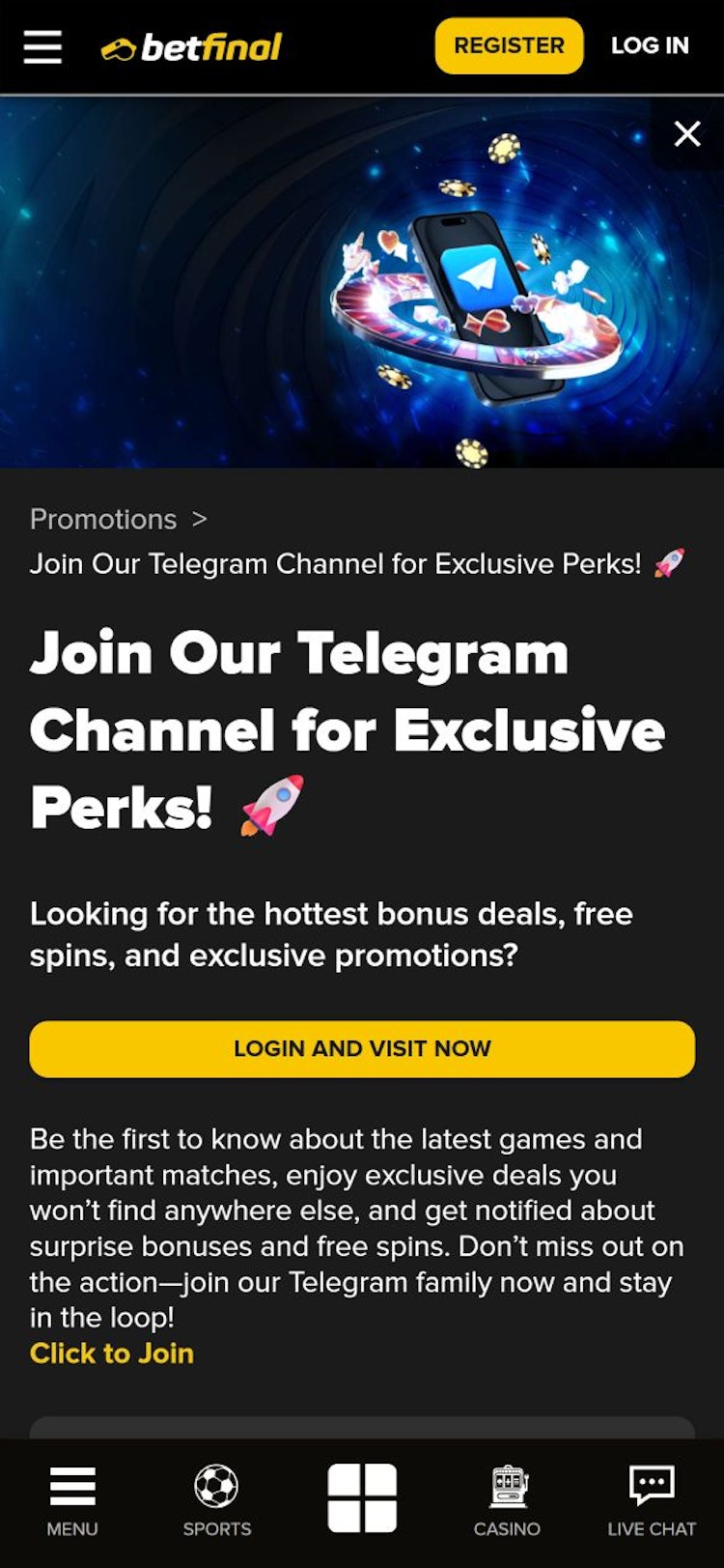 Betfinal Telegram