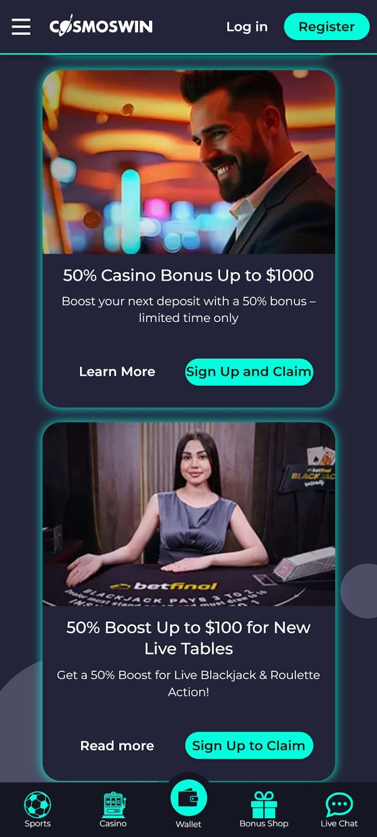 Cosmoswin promotions