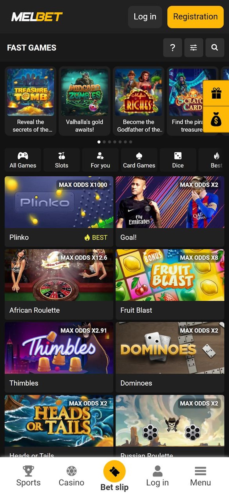 Melbet fast games